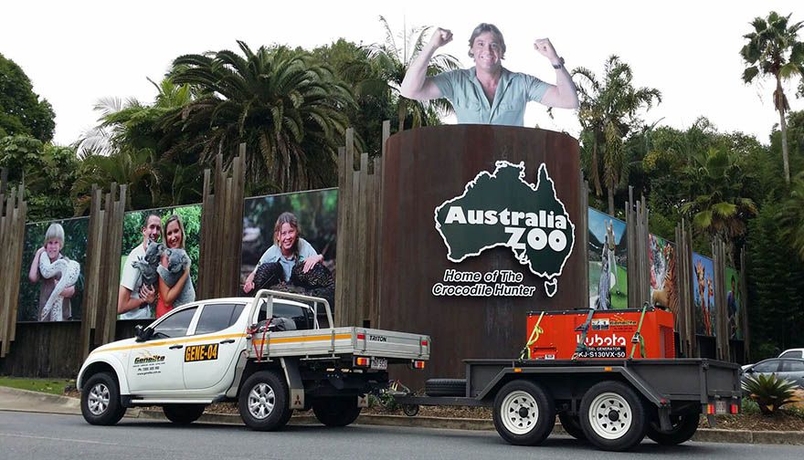 Genelite generator being delivered to Australia Zoo