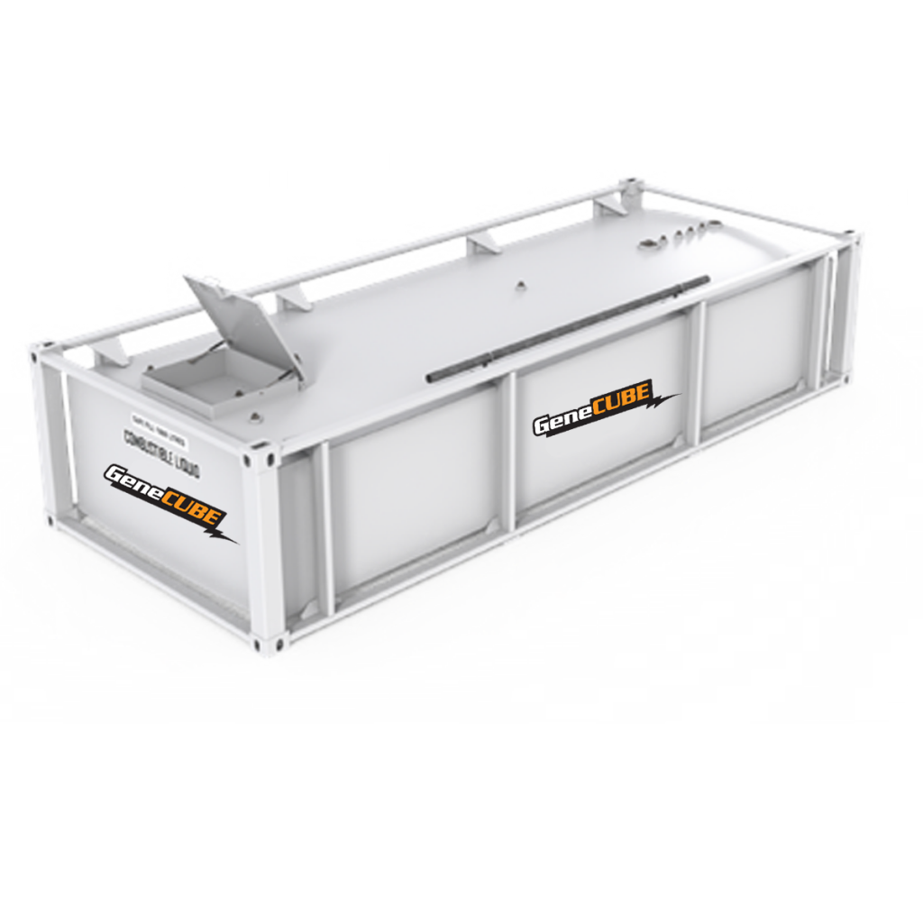 10000 litre fuel cell with genecube logo