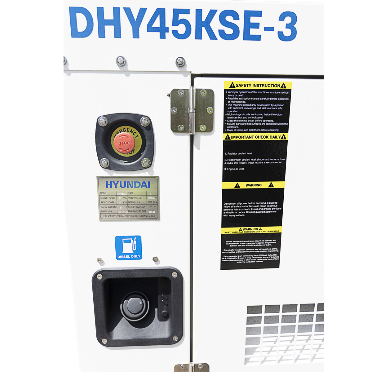 45kVA Hyundai DHY45KSE-3
